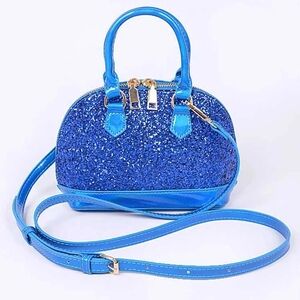 Blue Glitter Handbag